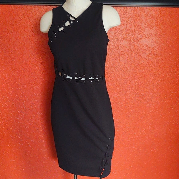 Limerence Co. Bodycon Cocktail Party Dress Little Black Dress Cut Outs Large - Picture 2 of 8